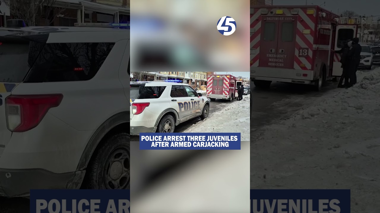 Police arrest three juveniles after armed carjacking in east Baltimore