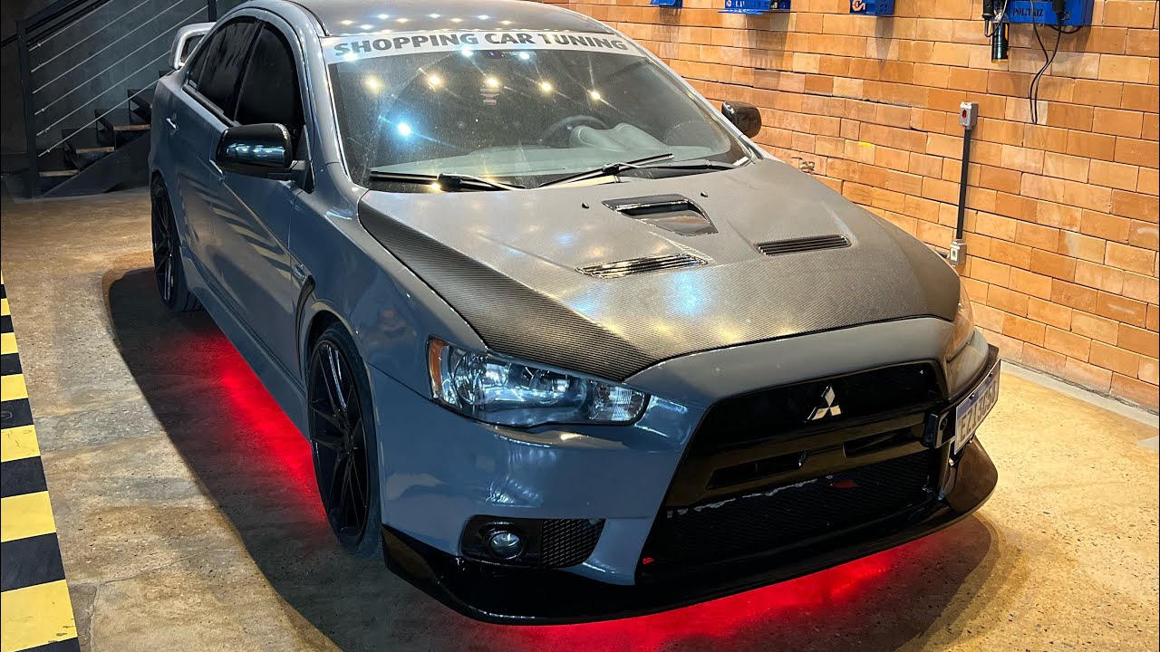 Lancer instalação dos neons embaixo do carro (velozes e furiosos)