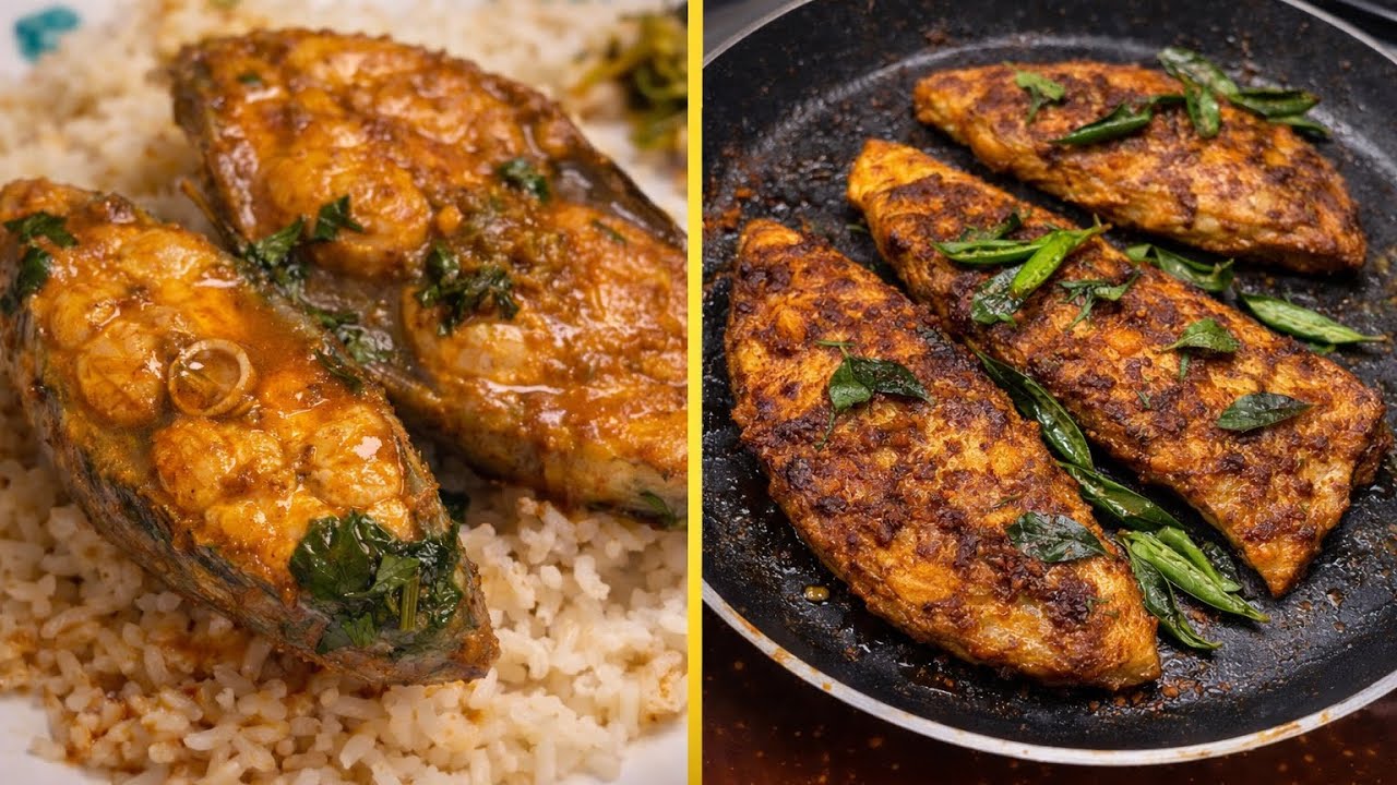 Black Pomfret Curry & Fry | చేప కూర vs చేప వేపుడు 🔥