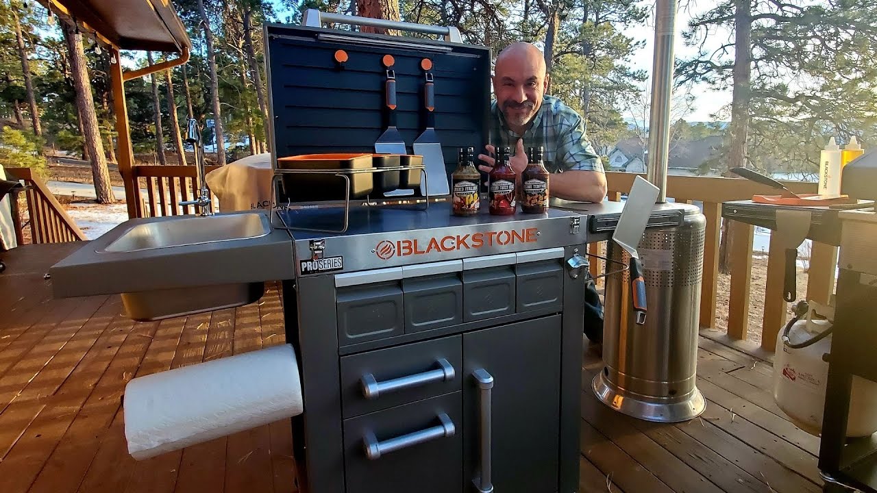 НОВАЯ тележка для приготовления блюд Blackstone Griddle Pro Series для подачи и хранения!