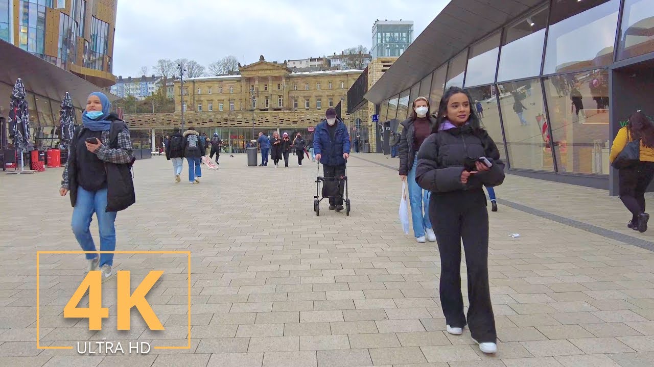 Wuppertal, Germany 🇩🇪 City Tour | 4K | Street Walk | Deutschland | Innenstadt | Stadt Zentrum 2022