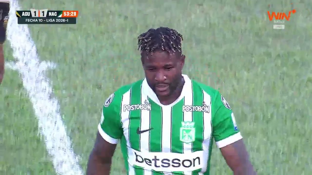 🟢💥⚽ ¡El empate de Atlético Nacional! Asprilla puso el 1-1 contra Águilas Doradas. #LALIGAxWIN
