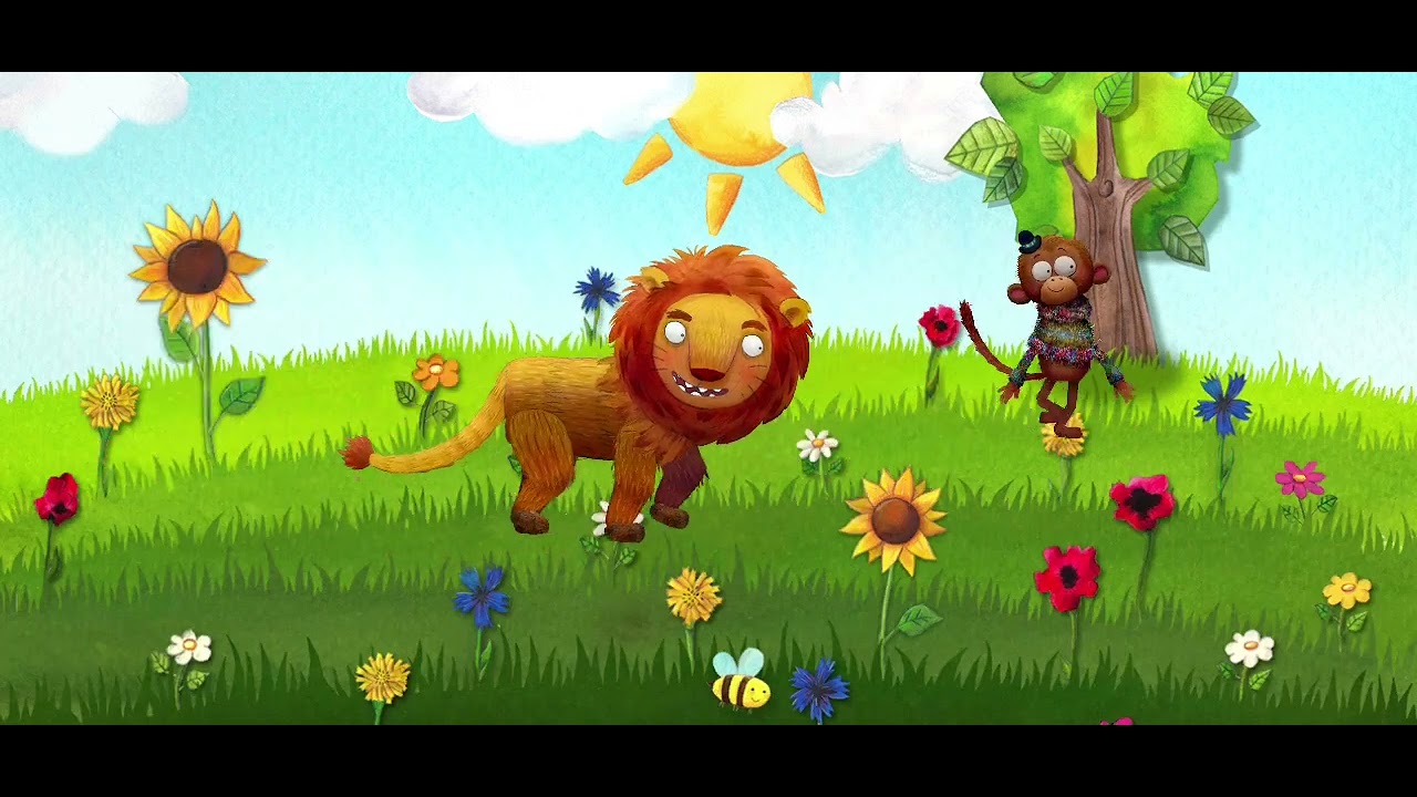 Lion Vs Monkey 😁 funny video #viral #youtube #cartoon