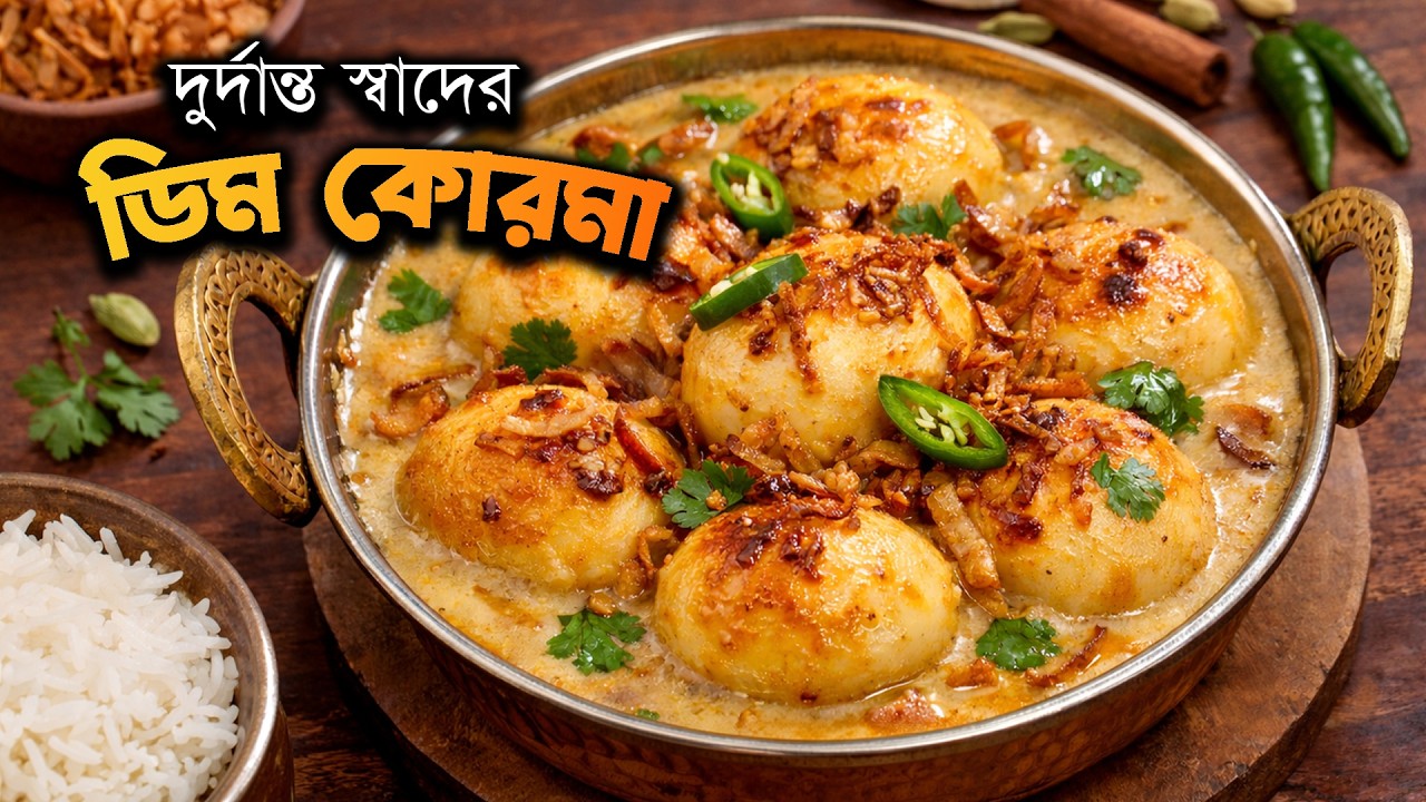 দুর্দান্ত স্বাদের ডিম কোরমা | ঘরেই তৈরি রেস্টুরেন্ট স্টাইল কোরমা রেসিপি | Creamy Egg Korma Recipe