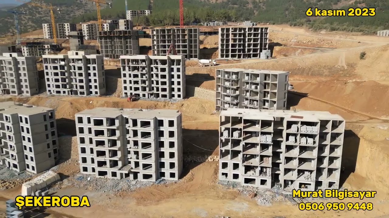 Toki Deprem konutları.  Şekeroba Mahallesi ⧸ 6 kasım 2023