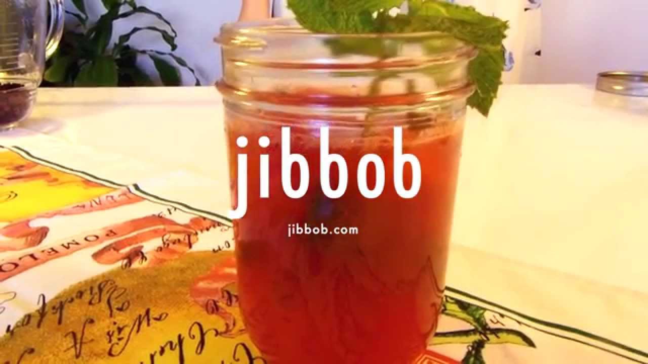 Watermelon hwachae with apple mint  '수박 화채' - jibbob.com