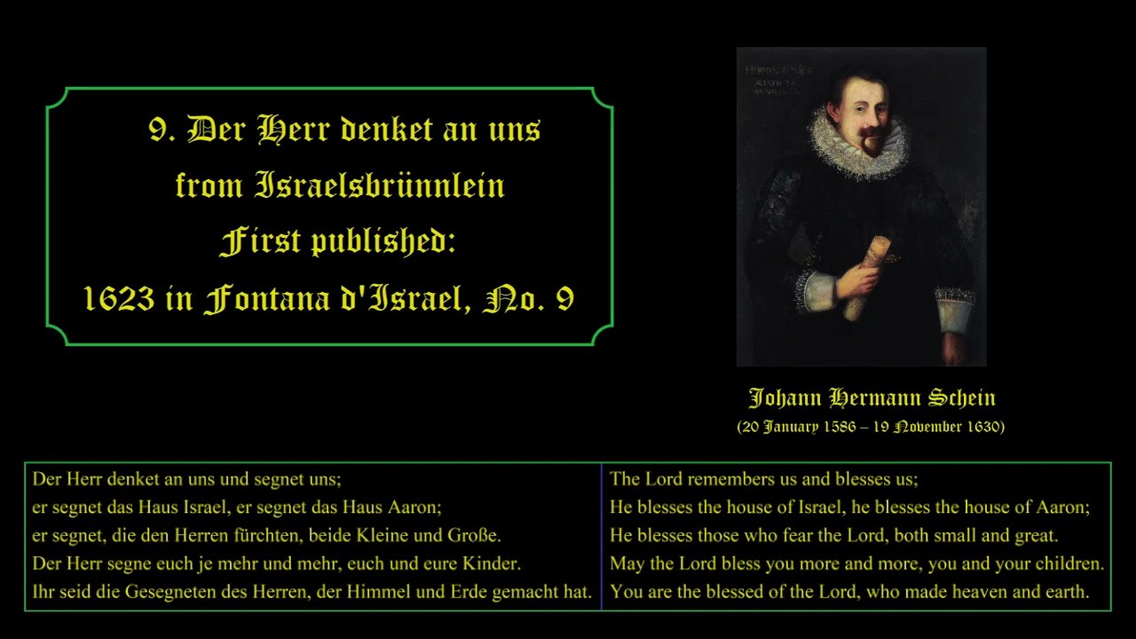 Der Herr denket an uns. Johann Hermann Schein. Weser-Renaissance Bremen. Manfred Cordes, Direction