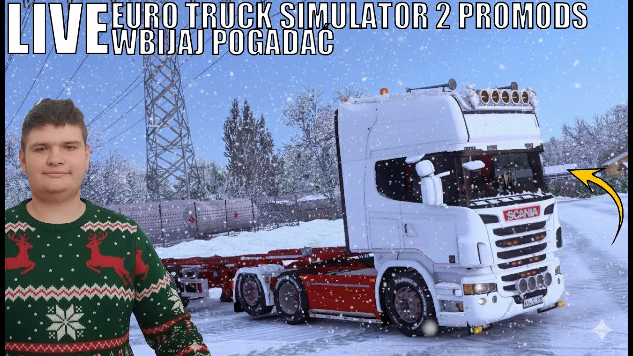 ETS2🎅Zaraz Święta🎄Luźny Live🤪Wbijaj Pogadać😉Zapraszam na stream! 😋 📺Live🔴🤠| BTK | BARTEK |