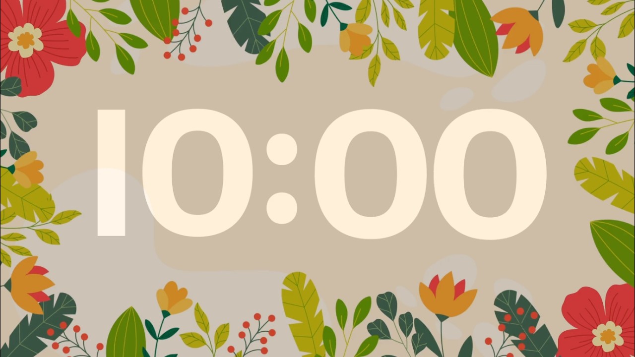 10 Minute Timer Countdown - Calm and Relaxing Music