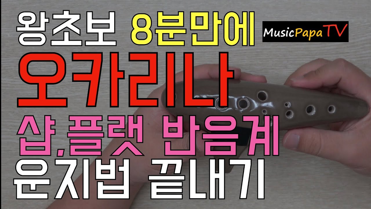 오카리나 배우기 운지법 #4 / 샵 플랫 반음 운지법 연주법 / 초중고등학교 유튜브 활용수업