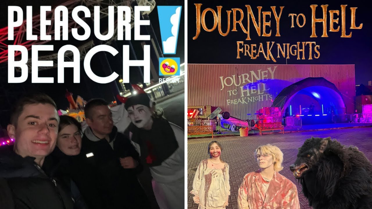 Видеоблог и обзор «Journey To Hell Freak Nights» | Blackpool Pleasure Beach 2025