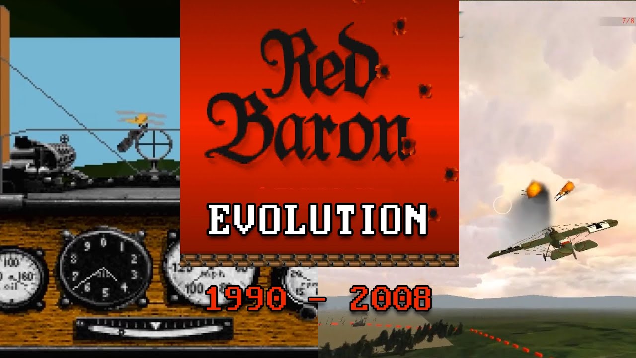 Evolution of Red Baron (1990 - 2008) by Dynamix / Sierra On-Line - Red Baron 3D WWI flight simulator