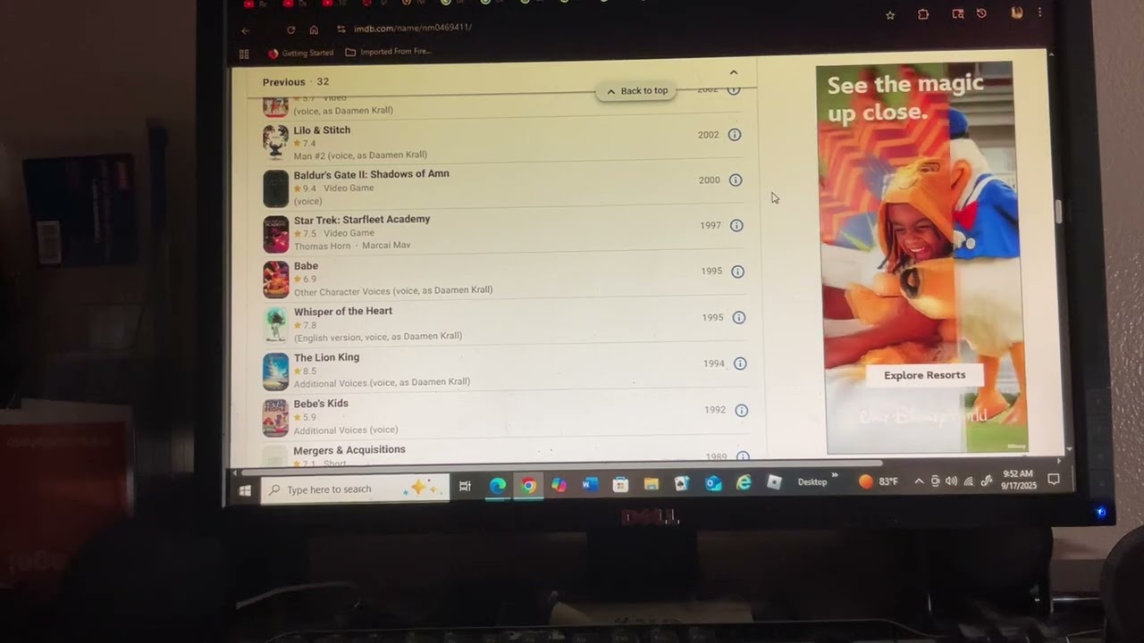 Daamen J. Krall Voice Actor Movies Lists