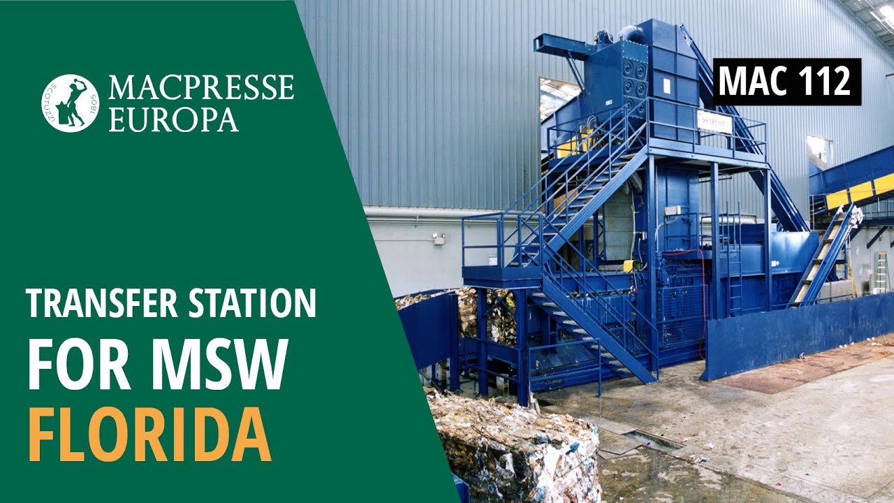 Municipal Solid Waste Baling and wrapping of MSW in St. Lucie, Florida, USA