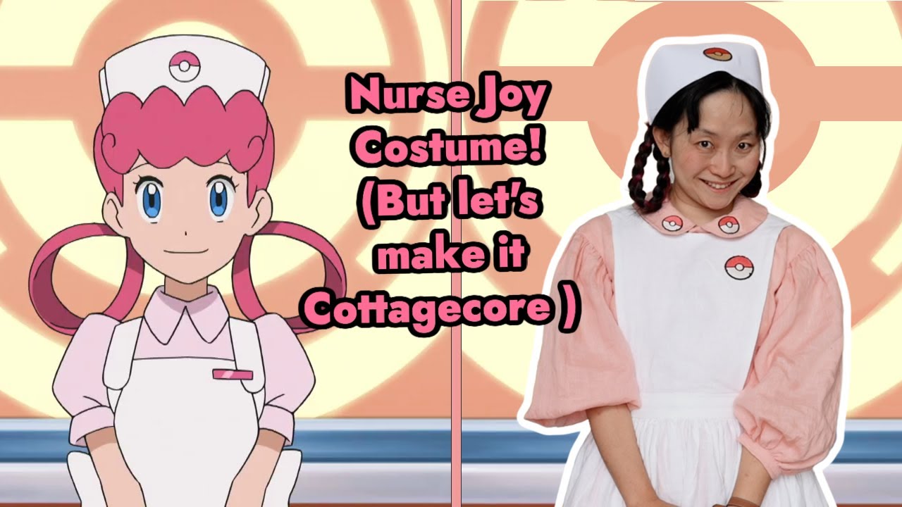 I made a Nurse Joy Dress (but Cottagecore)! || Pokemon Costume Sewing