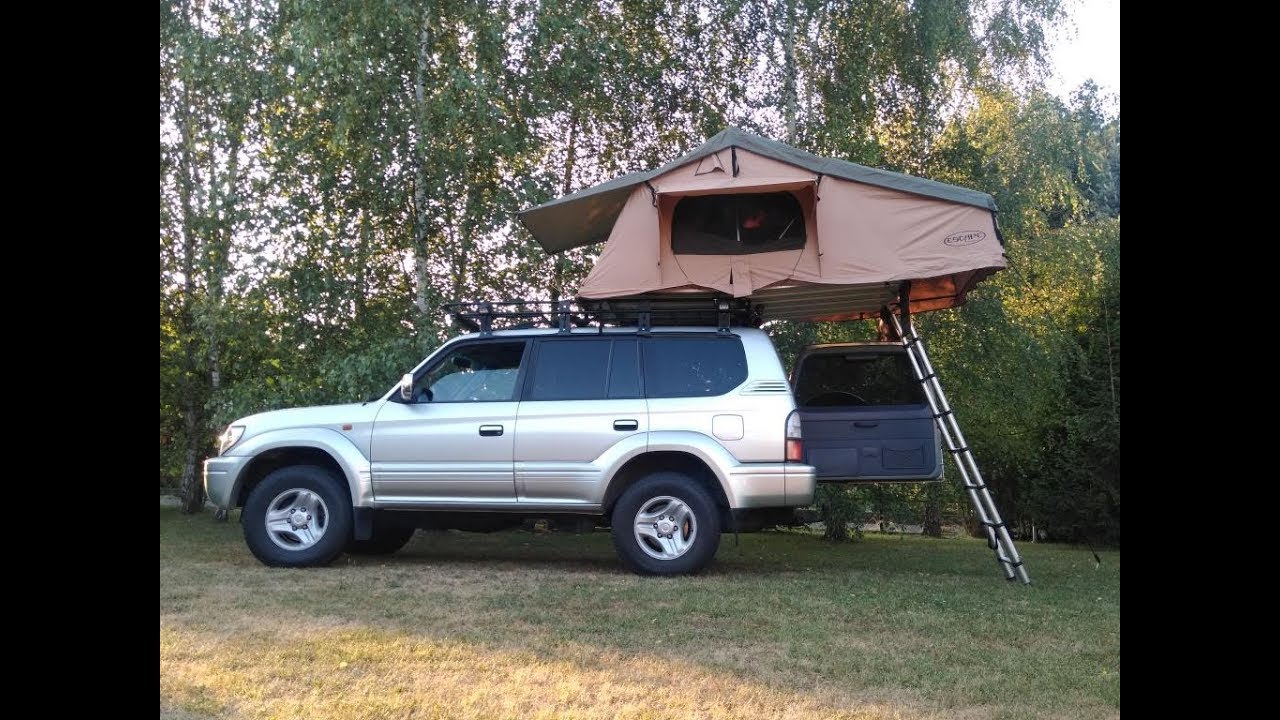 Namiot Dachowy Wyprawowy z Panoramicznym Dachem ESCAPE TOYOTA LAND CRUISER 95 Camper Terenowy