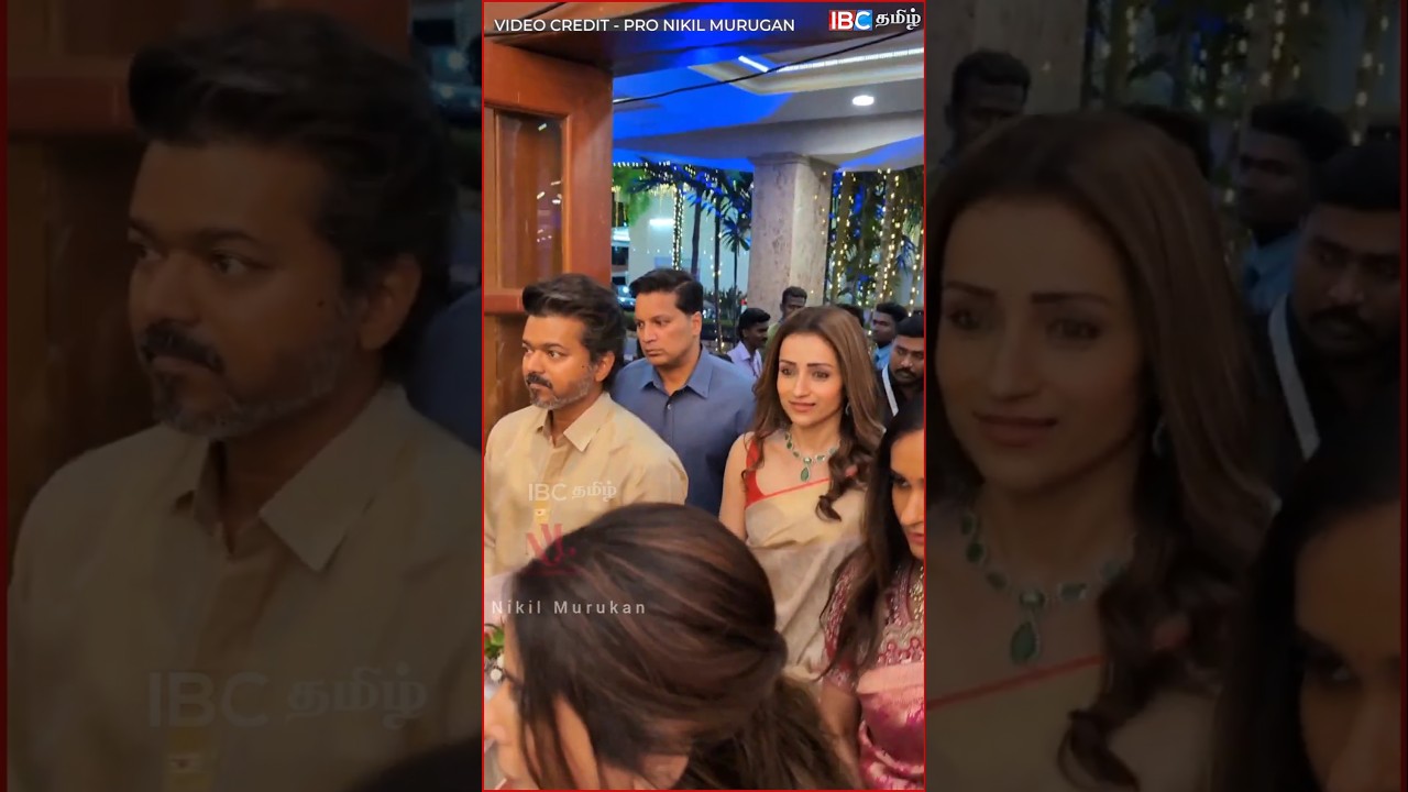 சென்னையில் தயாரிப்பாளர் கல்பாத்தி சுரேஷின் மகன் திருமண விழாவில் கலந்துகொண்ட தவெக தலைவர் விஜய்