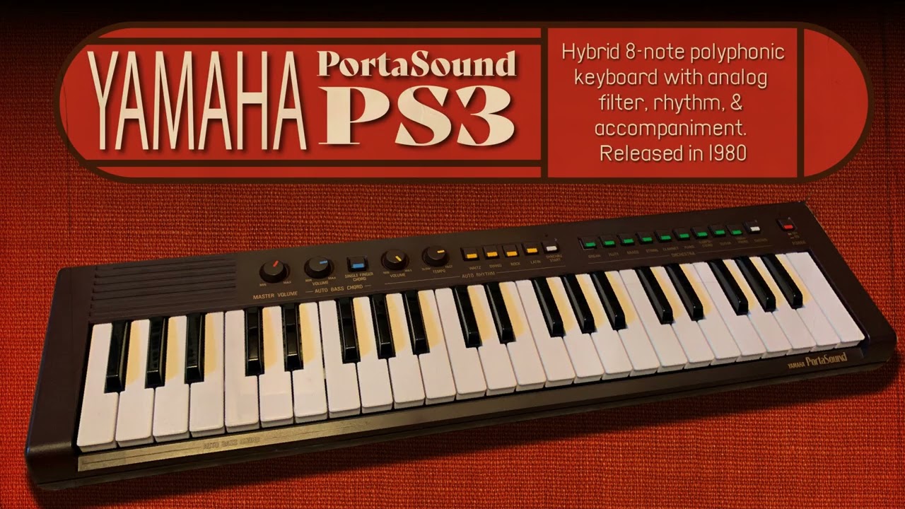 Yamaha PortaSound PS3 from 1980: The Pioneer of Polyphonic Portables