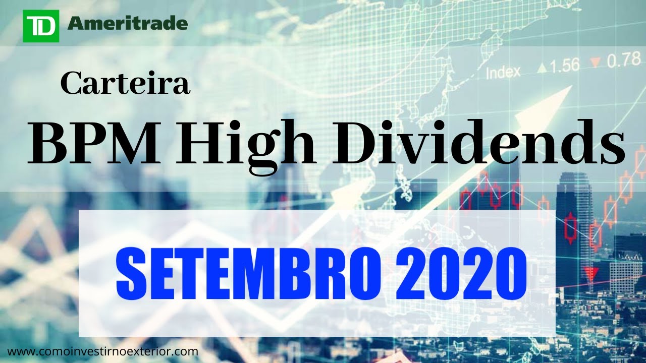Carteira BPM High dividends Setembro 2020