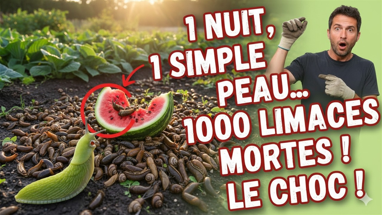 Les limaces meurent par centaines en une seule nuit ! Le secret ? Une simple peau de pastèque. Une