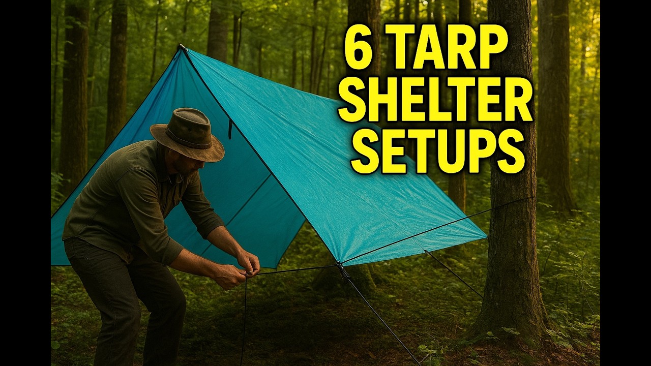 6 Tarp Shelter Setups | Руководство по бушкрафту и выживанию в кемпинге