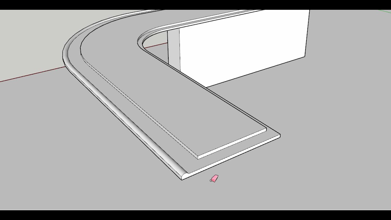 Creating a Curved Bar Top in SketchUp