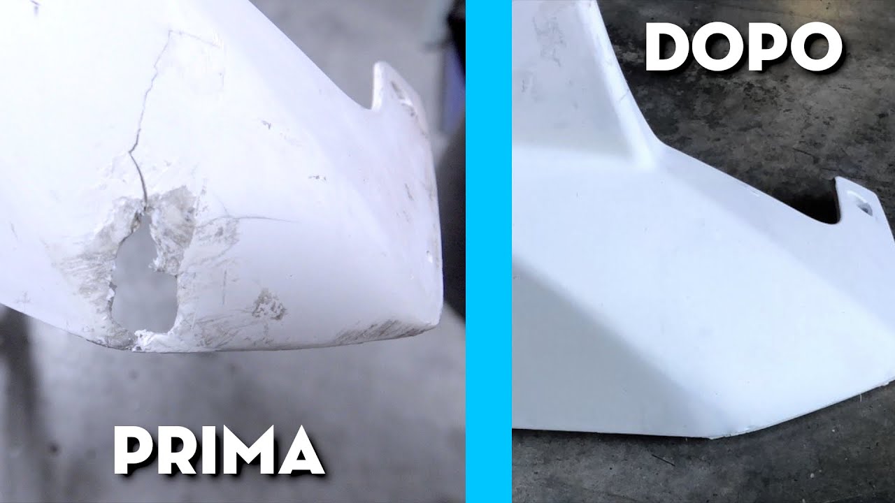 Come riparare le carene della moto o dello scooter. Stucco in fibra di vetro bicomponente