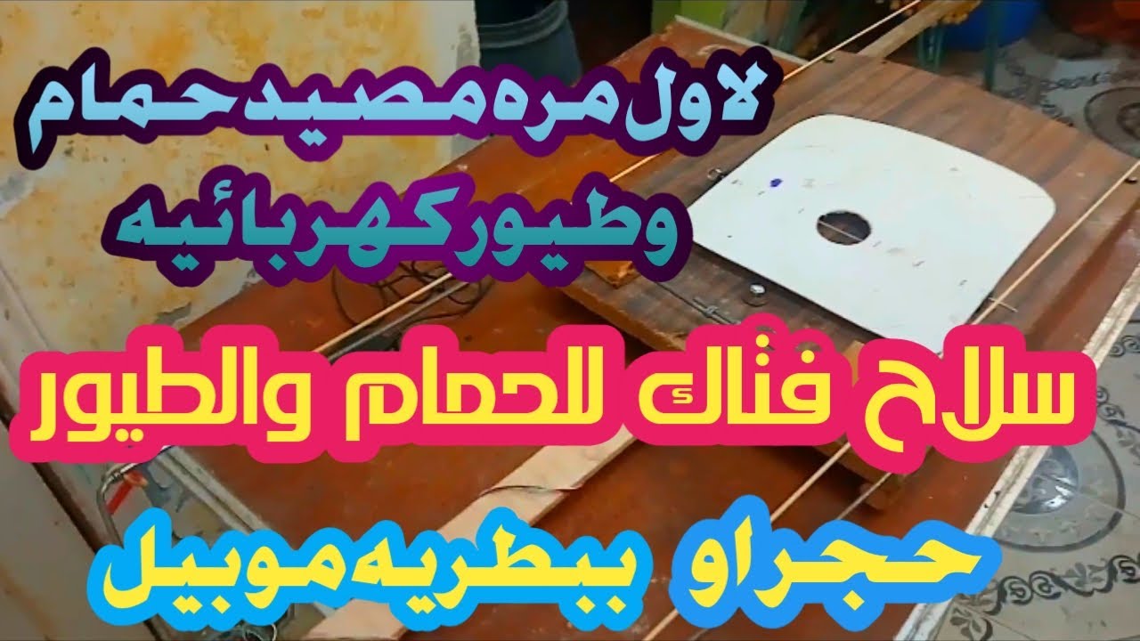 اختراع اول مصيده حمام كهربائيه && سلاح فتاك للحمام وجميع انواع الطيور $#ببطريه موبيل في مصر.نووى