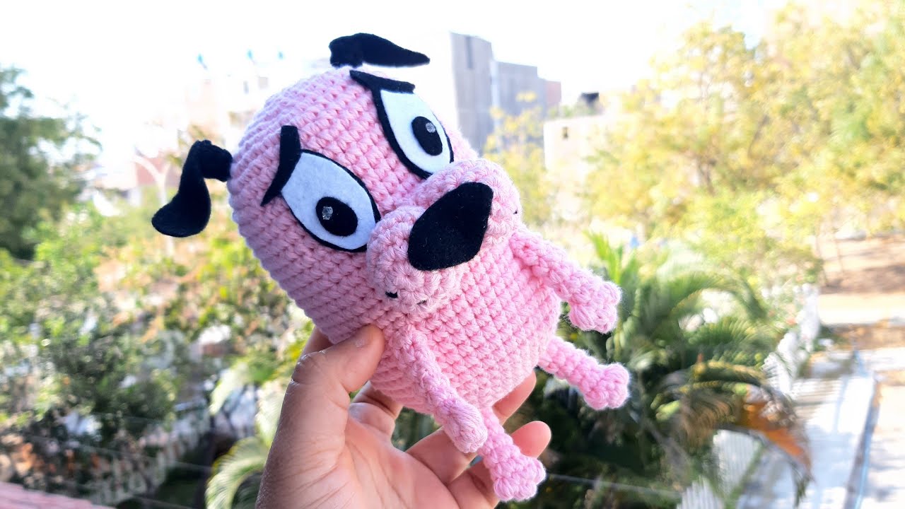 CORAJE EL PERRO COBARDE AMIGURUMI A CROCHET - CÓMO TEJER CUERPO, PATAS Y NARIZ