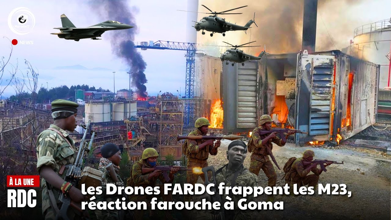 🔴URGENT : LES DRONES FARDC FRAPPENT LES M23. RÉACTION FAROUCHE À GOMA