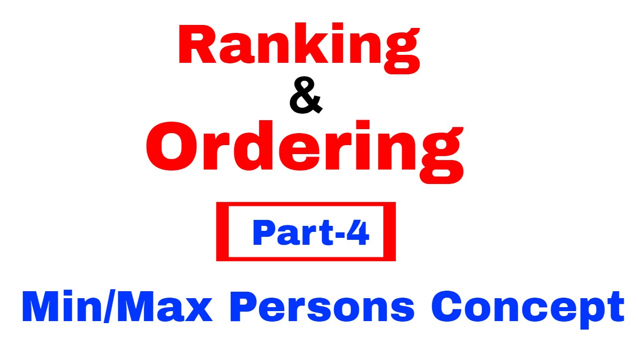 Ranking and Ordering Tricks (Min/Max No.)  for Bank PO | Clerk | SSC [in Hindi] Part 4