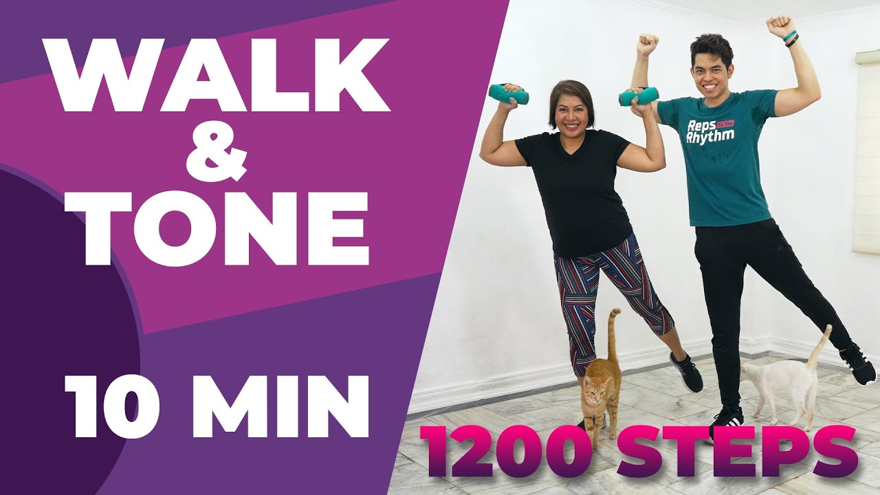 10 MIN WALK and TONE for Beginners • Walking Workout • Keoni Tamayo #121