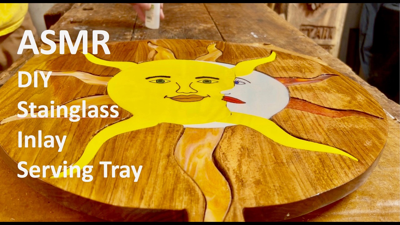 ASMR DIY Stainglass Inlay Serving Tray
