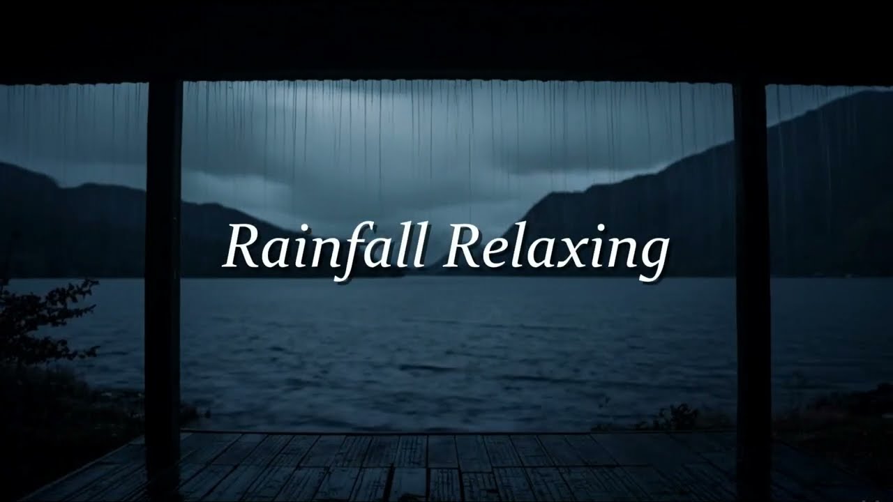 Dark Rainy Night Ambience  Lake, Mountains & Rain Sounds for Deep Sleep, White Noise