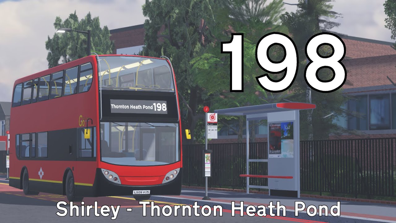 [Wheel Driving] Croydon Transport Simulator Route 198: Shirley - Thornton Heath Pond | Enviro 400