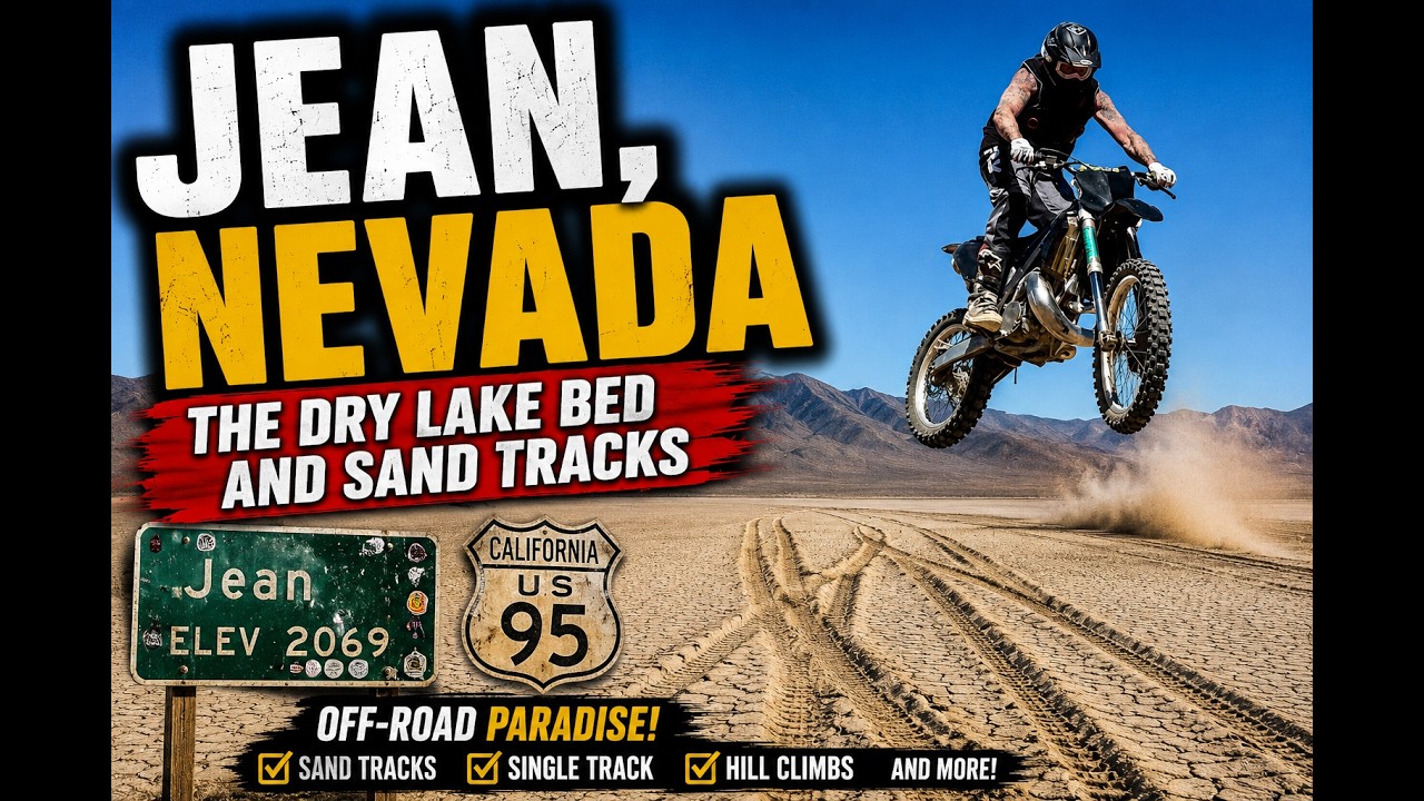 JEAN, NEVADA: THE DRY LAKE BED AND SAND TRACKS