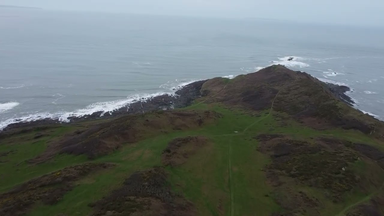 Drone Flight around Mortehoe, Woolacombe, North Devon. Morte Pount and Bull Head Light house