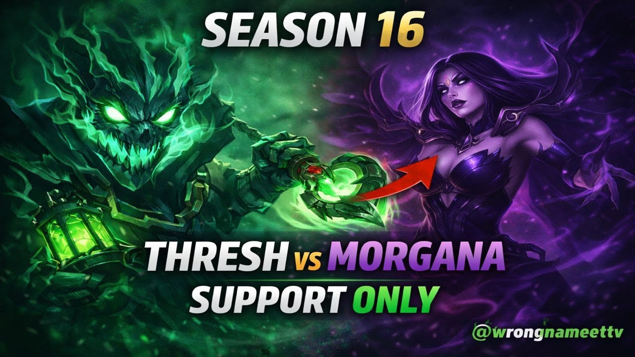 Thresh [Challenger smurf] - Season 16 gameplay - Thresh vs Morgana