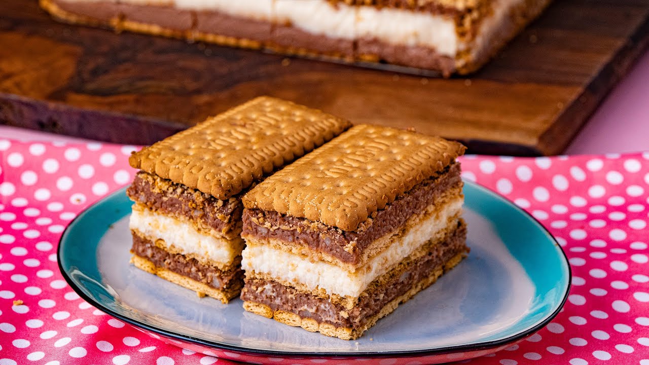 Prăjitură cu biscuiți și cremă de lapte - Idei de rețete