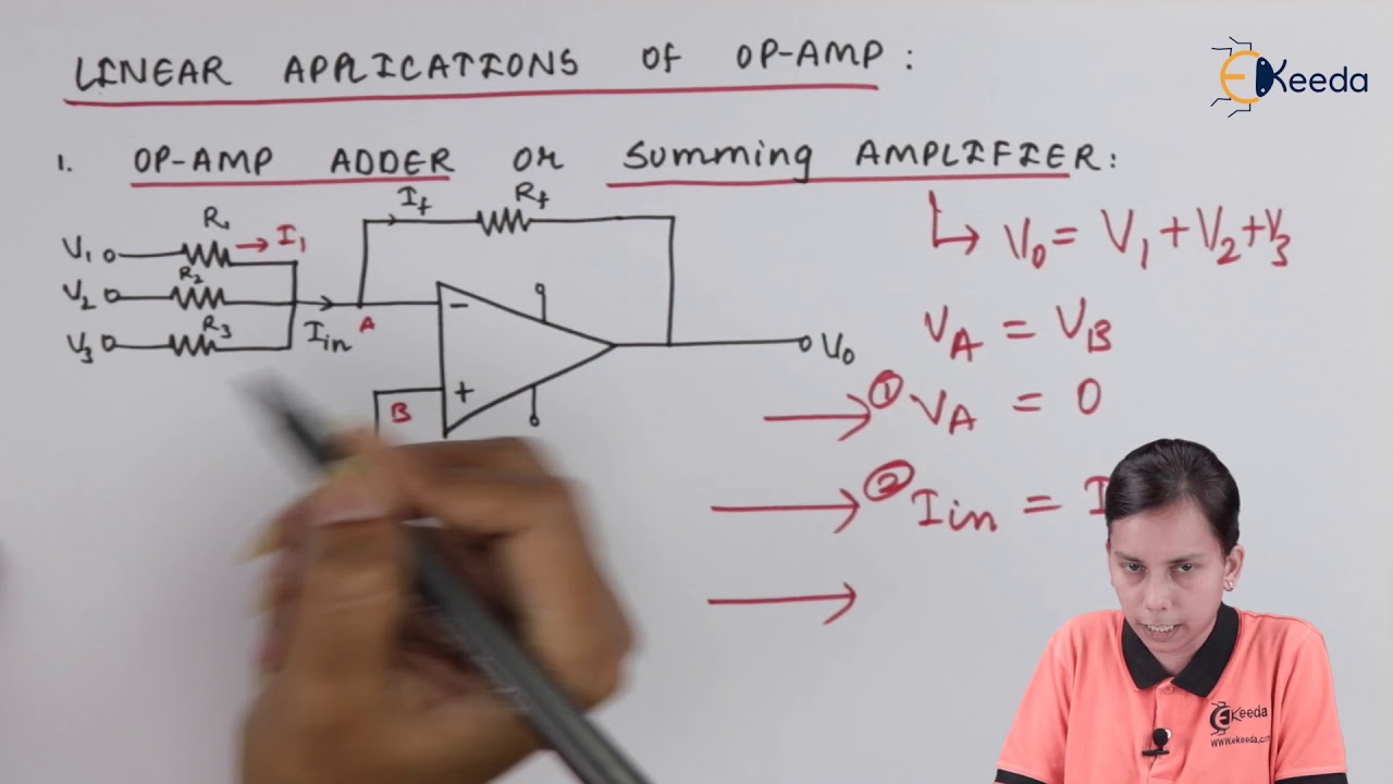 OPAmp ADDER Or Summing Amplifier - Operational Amplifiers - Application of Electronics Class 12