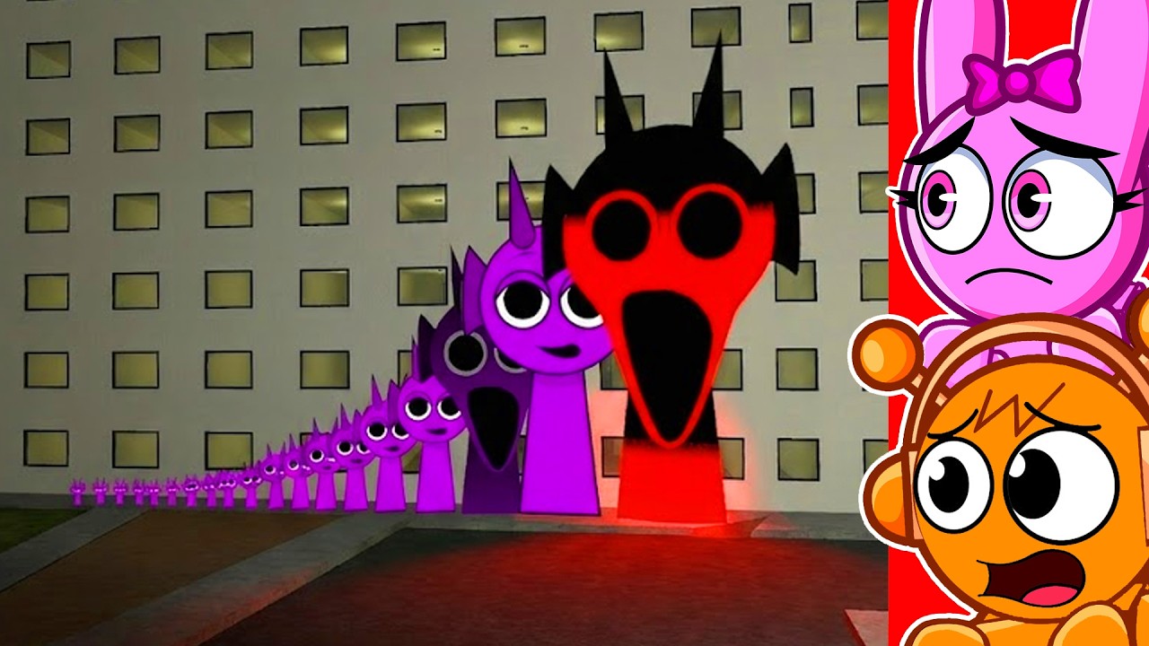 ¡Todos los tamaños de Sprunki Durple quieren que los ayude de los sprunki malos! 😱