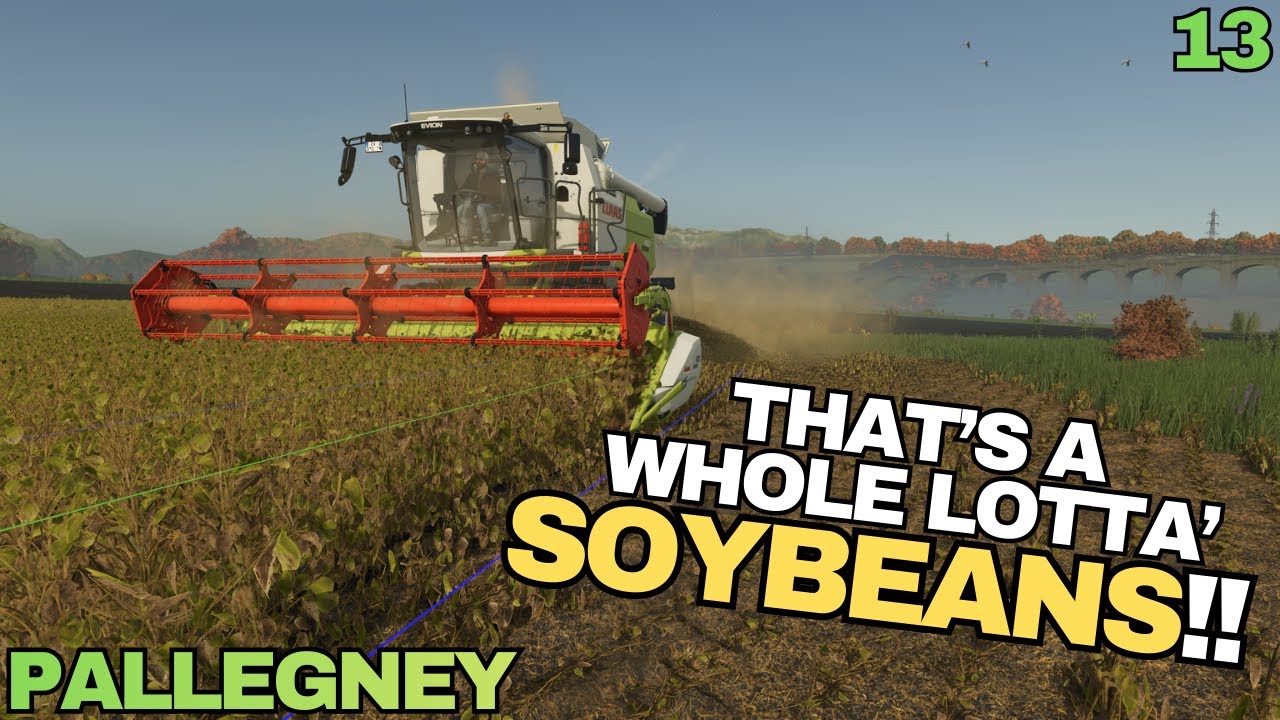 HARVESTING SOYBEANS AND SEARCHING FOR COLLECTIBLES!! | FS25 Pallegney Series | Episode 13