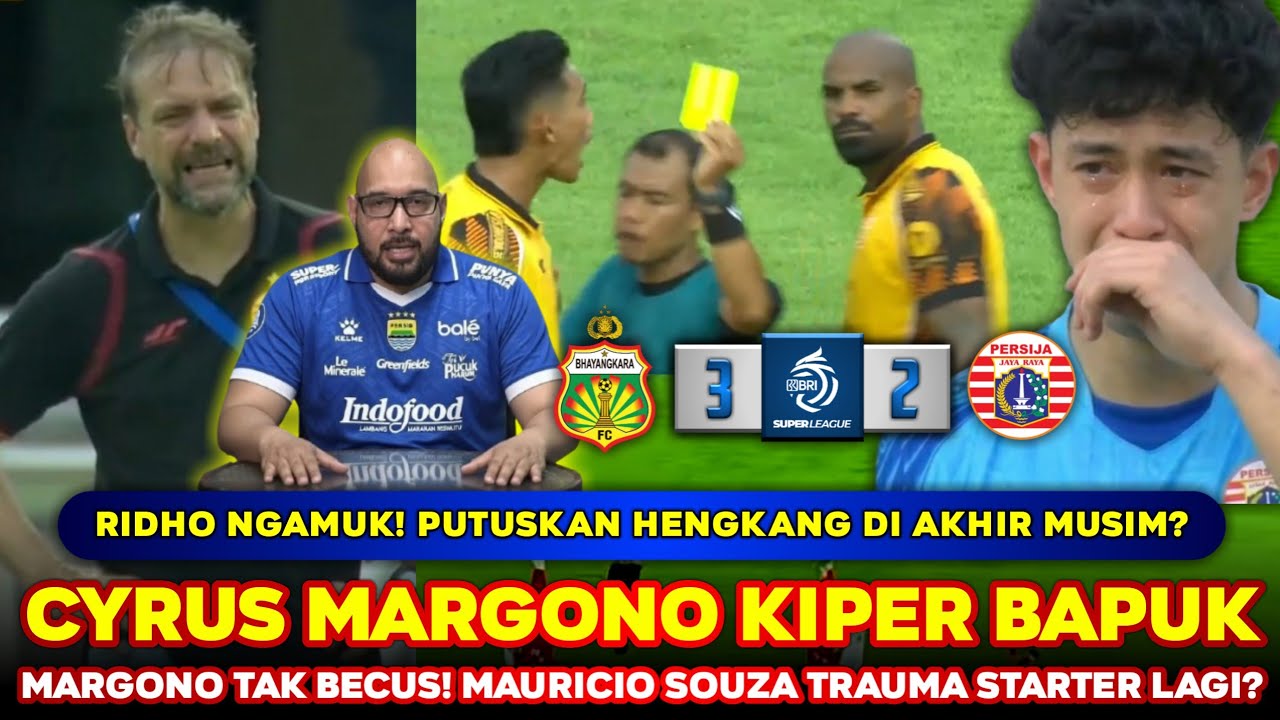 MAMPUS KALAH LAGI🤣 Margono GAMPANG DIBOBOL❗ Hasil Bhayangkara vs Persija 3-2❗ Souza NGAMUK❗