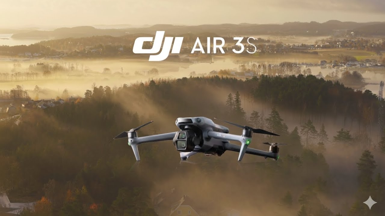 DJI Air 3S - Cinematic Video - Hazy Autumn Sunrise 