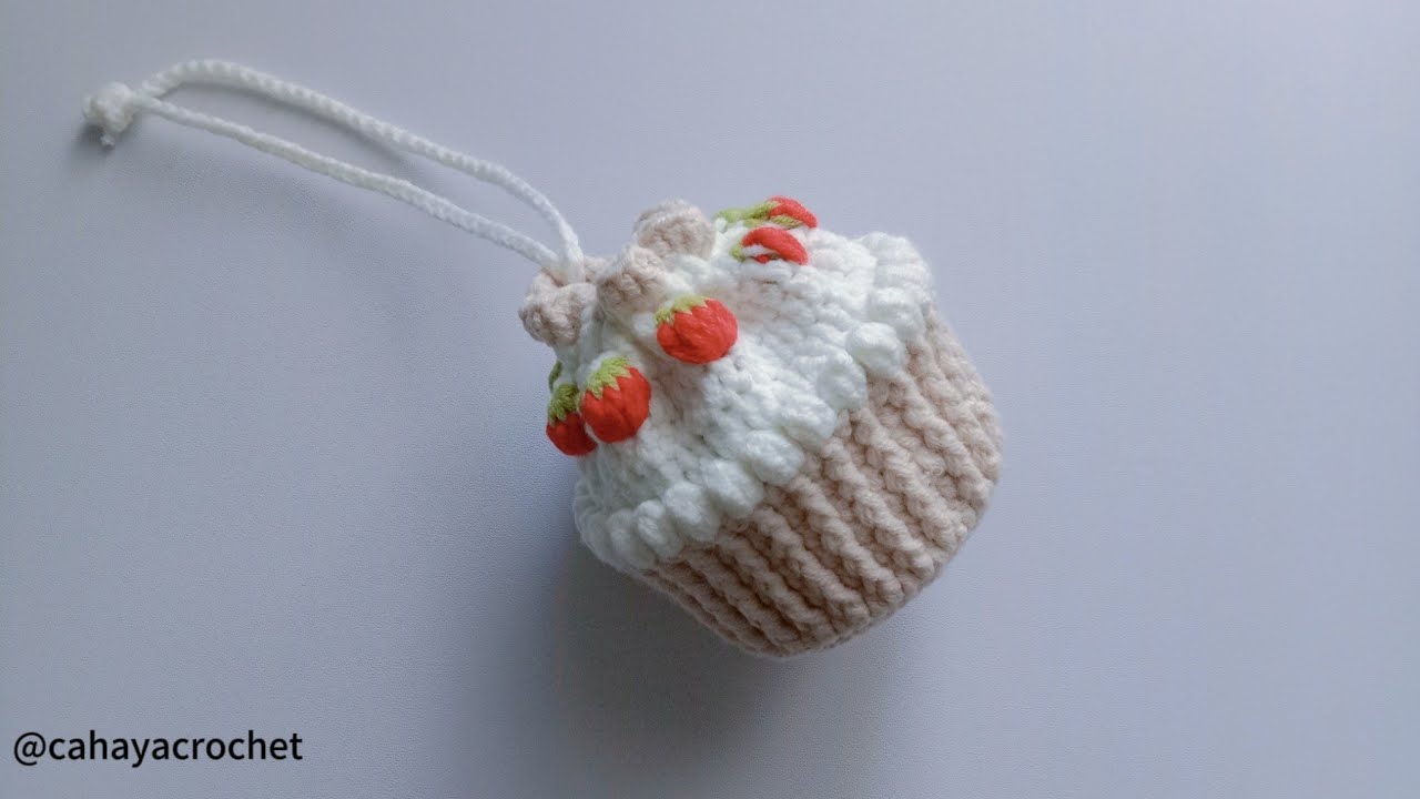 Crochet pouch cupcake 🧁 | Pouch rajut kue