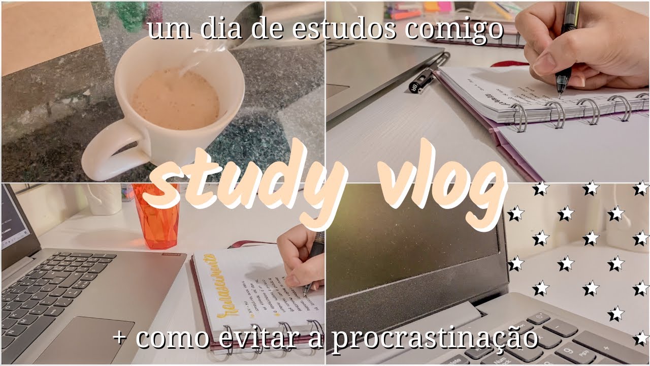 STUDY VLOG | um dia de estudo + dicas para evitar a procrastinação ✨