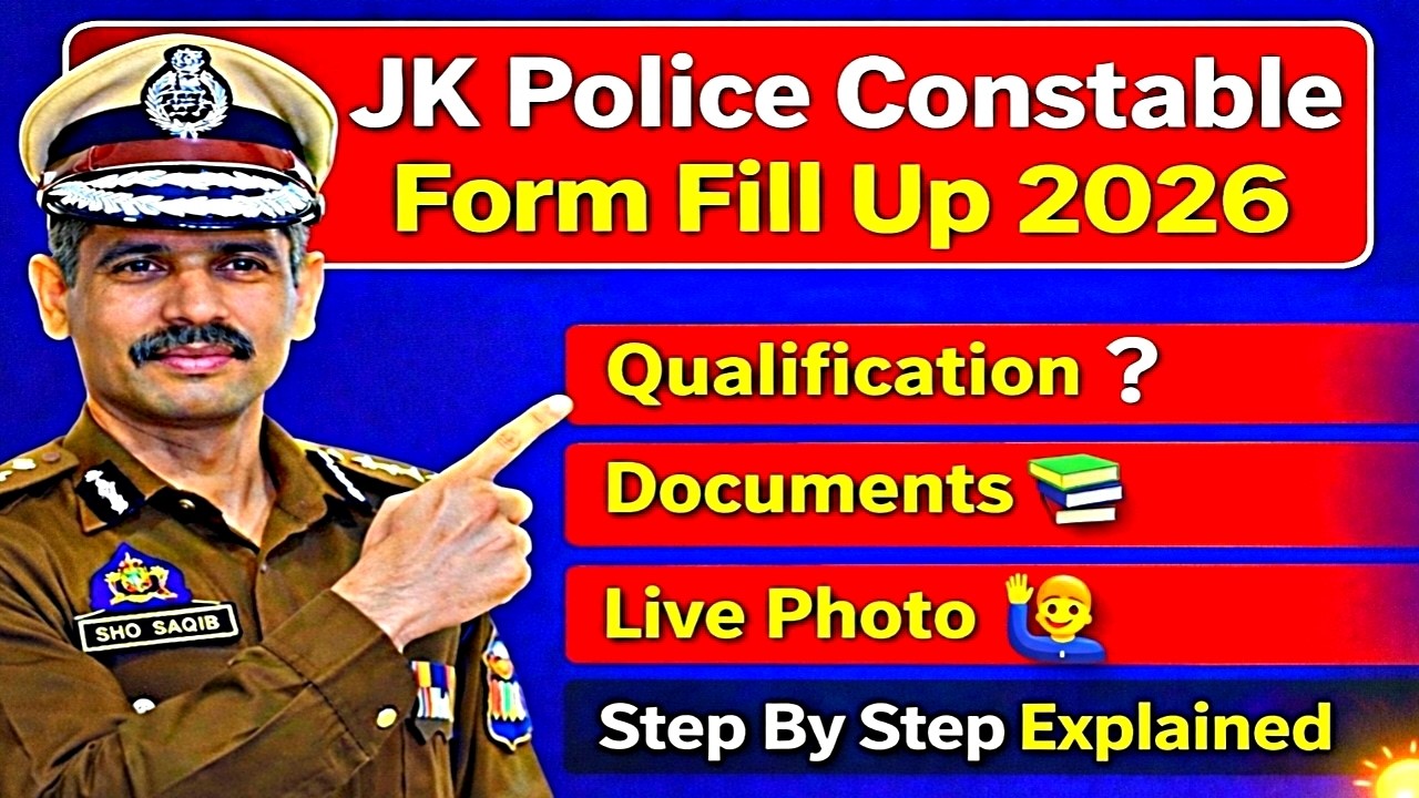 JK Police Constable Form Fill Up 2026 | JKSSB Form Kaise Bhare? Live Demo 🔴