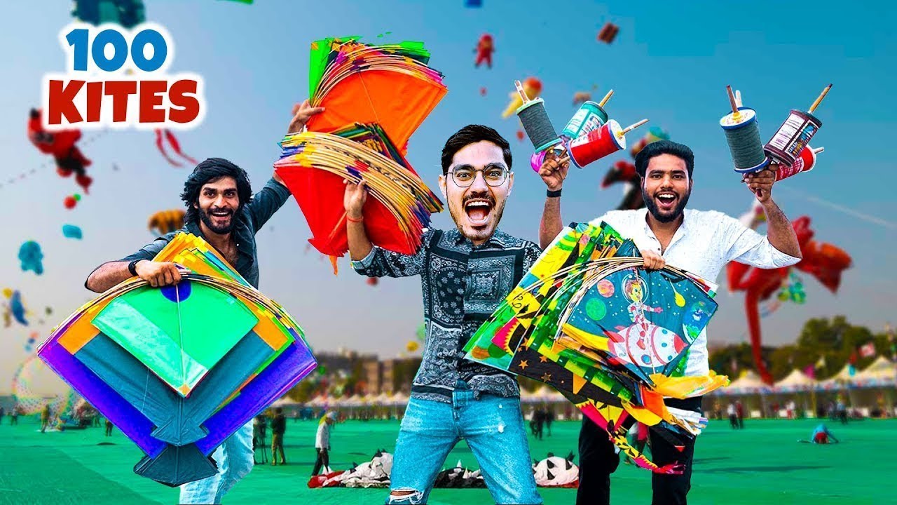 Flying 100 kites Challenge   100 पतंग से कितनी पतंग काट पाएंगे Interesting Results