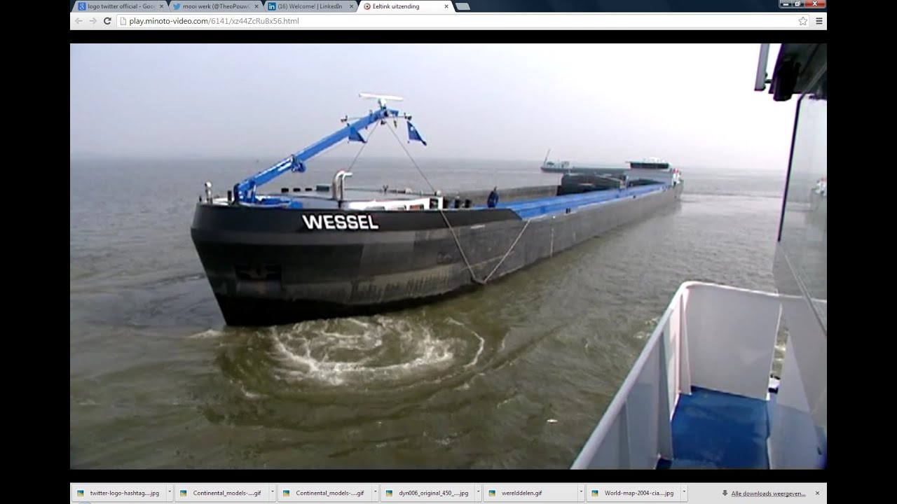 Motorbeunschip Wessel van de Theo Pouw Groep bij zandwinning Eeltink