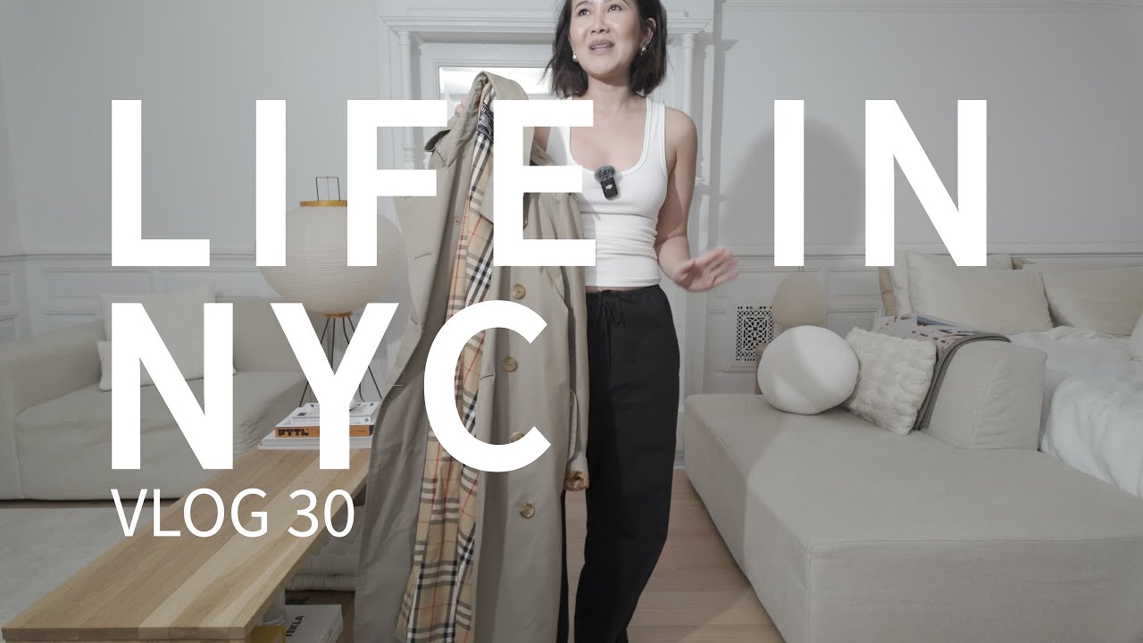 NYC VLOG 30 - trying on 30 jackets and coats (FW24 Wardrobe p.3), Lafayette 148 sample sale haul